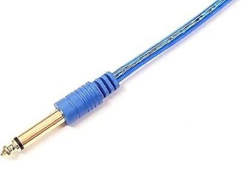 Image of 6.35mm Guitar Cable 1 /4 Inch TS Mono Instrument Cable Male to Male for Electric Guitar, Bass, Amp, Mixer & Audio Equipment - 1.5 Meter /150 CM Long- Multicolor