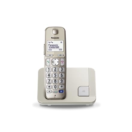 Téléphone sans fil Panasonic KX-TGE210FXN champagne contre la fatigue visuelle