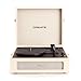 CREATE/Record Player Retro/Tocadiscos Retro Blanco Roto/Diseño Vintage, Bluetooth, USB, SD, MicroSD,Mp3, Sonido estéreo, 3 velocidades de reproducción, para Todo Tipo de vinilos