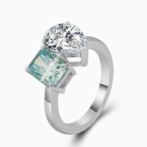 Bague de mariage émeraude en argent 925 : brillance durable sans ternir