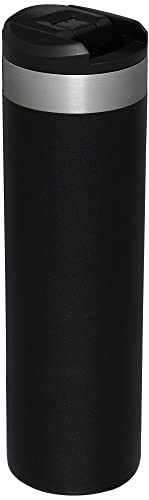 Image of Stanley AeroLight Transit Bottle 20 oz | Locking Drink Through Lid | Leak Resistant Water Bottle or Coffee Travel Mug | Lightweight Insulated Stainless Steel | BPA-Free | Black Glimmer