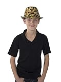 Dress Up America Emoticon Printed Fedora Hat – (One Size) Multi Colored