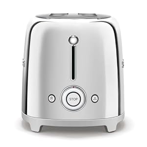 Smeg 50s Retro 4 slice toaster Stainless Steel