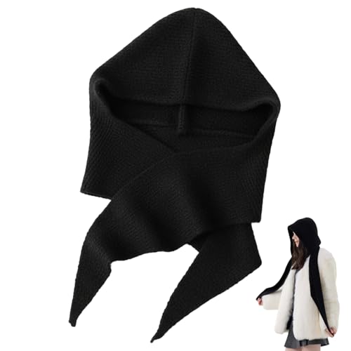 Écharpe à capuche femme en laine tricotée pour un hiver chaud et élégant