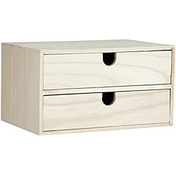 Cajonera De Madera Divino Artemio 14002157 - Mueble con cajones (Madera, 24 x 16 x 13,3 cm), Color Beige