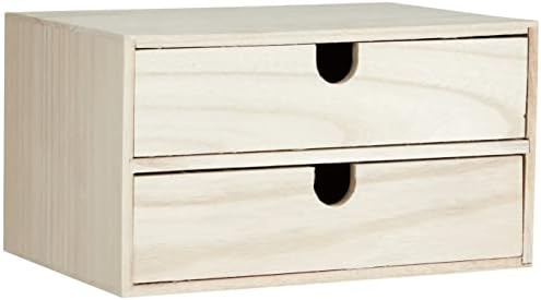 Artemio Solid Wood Unit Drawers, 24 x 16 x 13.3cm, Beige, 24 x 16 x 13.3 cm