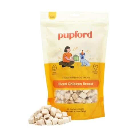 Pupford Freeze Dried Chicken Breast Treat for Dogs & Puppies - Healthy, Natural, Single Ingredient Dog Treats - Made in USA (5.75 oz) Cover