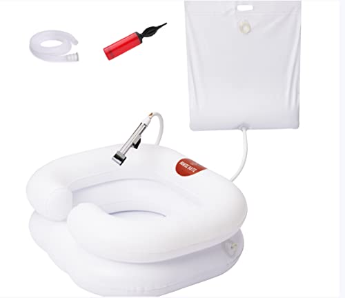 Nurse Kate Portable Shampoo Bowl-Inflatable Hair Washing Basin For Bedridden And Locs Wash Station. Portable Hair Washing Sink Helps Disabled, Injured, Post Surgery Or Weak In Comfort Of Their Own Bed #TOP22