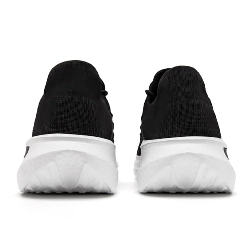 Image of DLWKIPV Running Shoes for Men Casual Slip on Tennis Walking Sneakers Lightweight Breathable Mesh Fashion Gym Athletic Sports Workout Non Slip Trainers Black W Size 11
