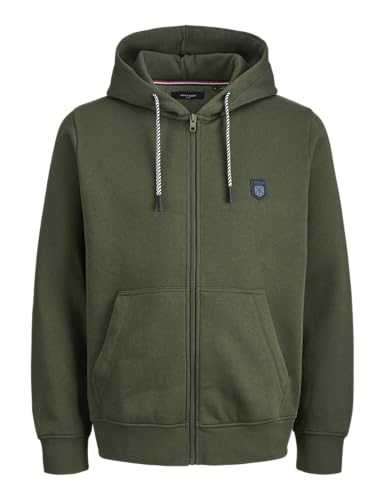 Jack & Jones Jprbluronaldo Prau25 Sweat zippé à Capuche pour Homme, Sac fourre-Tout, M