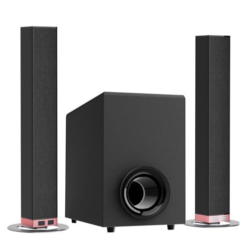 GarageRock Soundbar mit Subwoofer, 2-in-1 TV Lautsprecher mit leistungsstarkem Audio, Soundbar für TV mit ARC/Optik/AUX Anschluss, Pink, 1pcs
