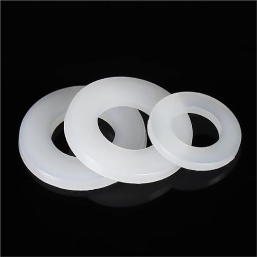 Lkq-������ M2 M2.5 M3 M4 M5 - M24 White Black Nylon Plastic Flat Washer Insulation Seals Spacer Gasket Ring, �������肵�Ă��đϋv��������(White,M