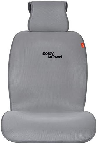 Sojoy IsoTowel Cooling Car Seat Cover,Seat Cushion for Front Driver Seat,Washable Quick Dry Car Seat Protector for Sweaty Hot Summer from All Workouts-1pc (Grey)