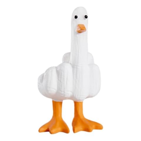 Zagxuade Middle Finger Duck Statue，Hilarious Home Decor Gift for Family and Friends Cover