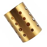 Hohopeti Organizador de Utensilios y Porta Palillos de Acero Inoxidable Drenaje para Cubiertos, Adecuado para Fregadero y Cocina Profesional, Acabado Dorado Pequeño