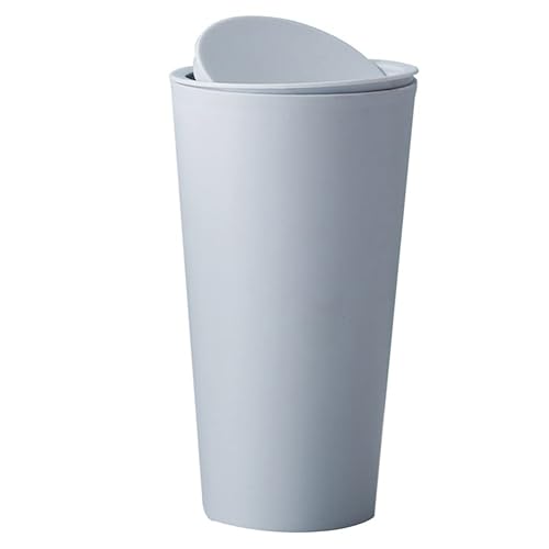 Miniatura 7 de BESPORTBLE Contenedores de plástico de 2 piezas de basura de plástico para escritorio, mini bote de basura con tapa oscilante, papelera para baño,