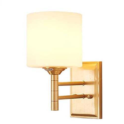 CHUNGYANG Aplique de pared de cobre completo para dormitorio, sala de estar, linterna de pared minimalista rústica, balcón, escalera, habitación de invitados, iluminación de paisaje, luces de pared