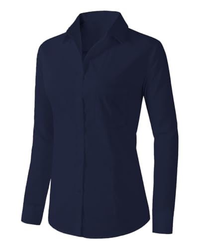 Friptspyg Bluse Damen Langarm Elegant Hemdbluse Lässiges Langbluse...