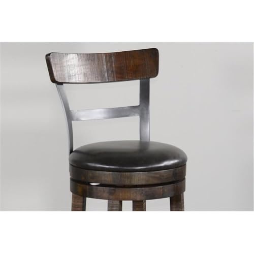 Butaco giratorio de barra Sunny Designs Homestead de 30 pulgadas con respaldo en color Tobacco Leaf (juego de 2) miniatura 6