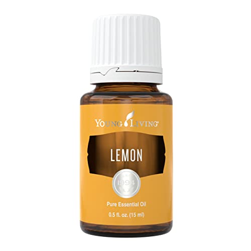 Young Living Premium Grade Lemon Essential Oil 15ml, 100% Pure & Natural Invigorating Aromatherapy Young Living Certified Energize and Refresh Mind Body and Spirit Uplifting Mood Enhancing Focus