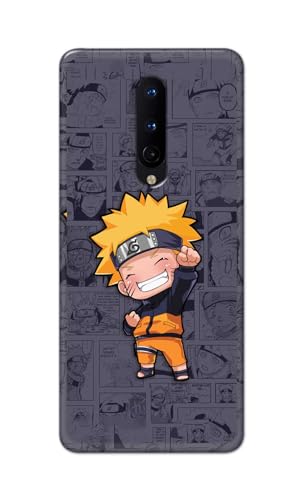 Image of Plastic Printfidaa Printed Hard Back Cover Case For Oneplus 8 Back Cover (Famous Anime Cartoon Character) -112, Grey
