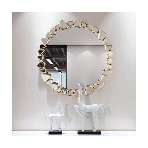 Homary 23.6-Inch Gold Round Wall Mirror Cover