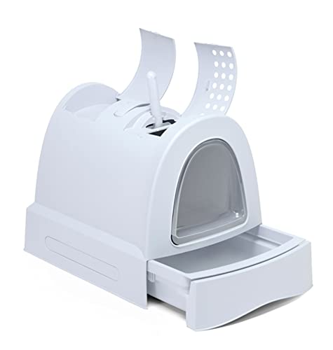 Imac Imac Bandeja Higiénica Arenero Gatos - Bandeja Sanitaria Gatera Arenero Cubierto Caja De Arena WC Gatos Zuma 40 x 42,5 x 56...