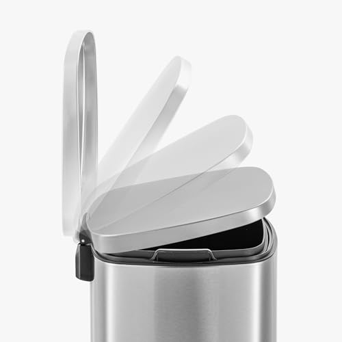 Caneca de basura rectangular 50L acero inoxidable QUALIAZERO miniatura 5