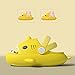 ChayChax Boys Girls Cloud Shark Slides Novelty Sandals Toddlers Cute Non-Slip Beach Pool Shower Slippers with Comfy Cushioned Thick Sole，Yellow，8-9 Toddler