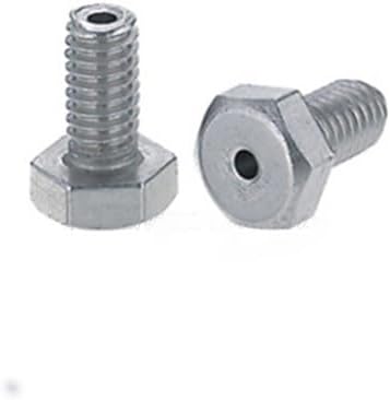 2pcs M14 M20 stainless steel hexagon through hole screw external hex hollow lamp threading bolt 7/10mm aperture 30mm-50mm L (Length: M14x30mm-7mm)