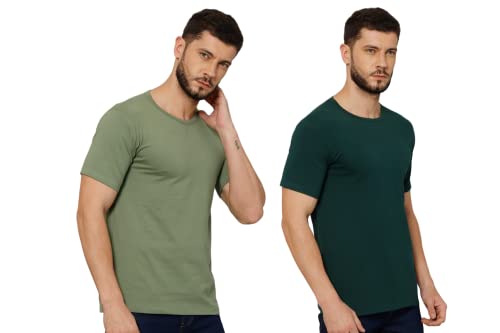 Image of T-Shirt for Men - 100% Cotton Casual T-Shirt | Half Sleeve, Round Neck 4 Way Stretch Fabric | Slim Fit T-Shirt