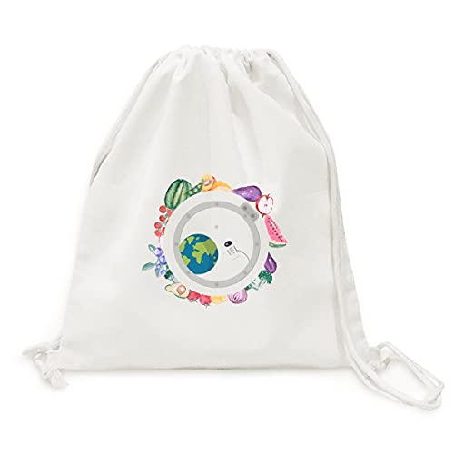 Sac univers et alien hors de la fenêtre en tissu pliable à sangle légumes et fruits