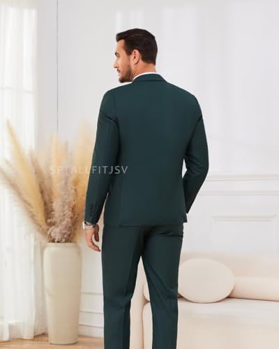 Men's 3 Piece Suits Slim Fit Peak Lapel 2 Button Blazer Jacket Vest Pants Set Wedding Business Prom Party Suit3