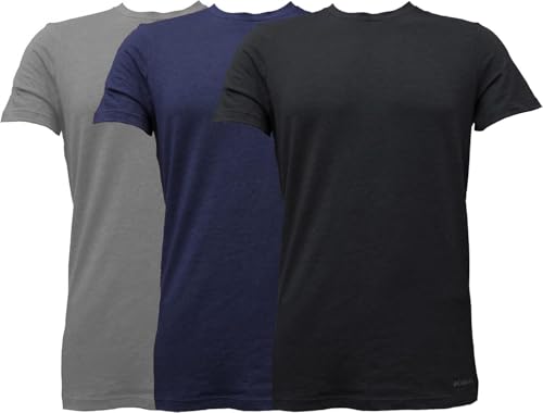 Pack de 3 t-shirts Columbia col rond en coton pour éviter la transpiration, stretch homme
