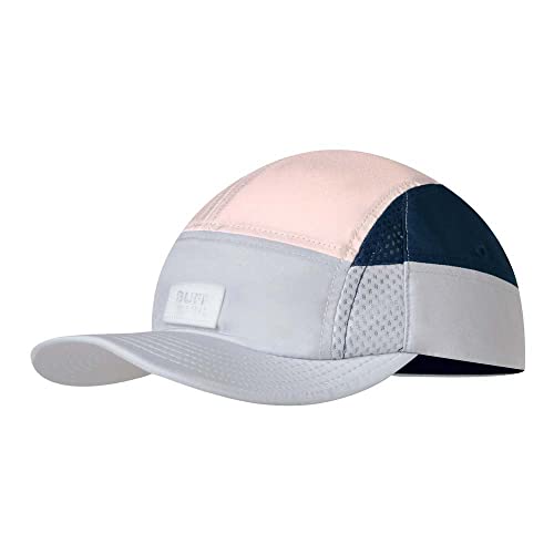 Buff Gorra, 5 Panel Go, Adulto Women, Grey, S/M, Flexible, UPF50, Ajustable, Sostenible, Ligera, Correr, Materiales reciclados, Comoda