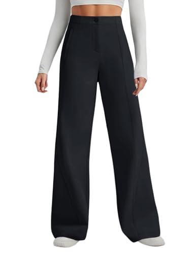 TOPYOGAS Women's Wide Leg Dress Pants Stretch High Waisted Work Pants Business Casual Slacks with Pockets