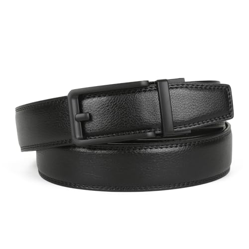 Yaopeing Men's Belt,Leather Ratchet Belt for Men with Adjustable Automatic Buckle,Trim To Fit(35mm)4