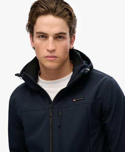 Superdry Uomo Giacca Trekker Soft Shell Con Cappuccio, Eclipse Navy, 3XL - 3