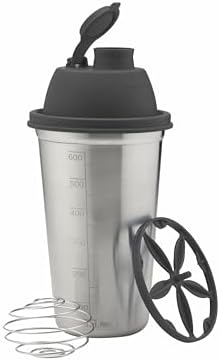 MuscleBlaze Steel Shaker 750 ml with Steel Whisk, Leakproof Gym Shaker