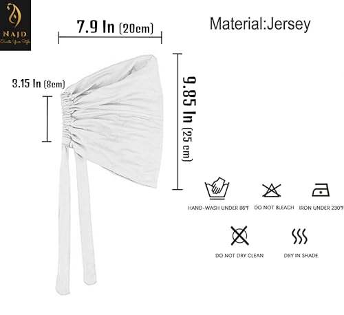 NAJD Under Scarf Hijab Cap for Women: Muslim Women's Inner Cap, Tie-back, Non-Slip, Stretchy, Super Soft3