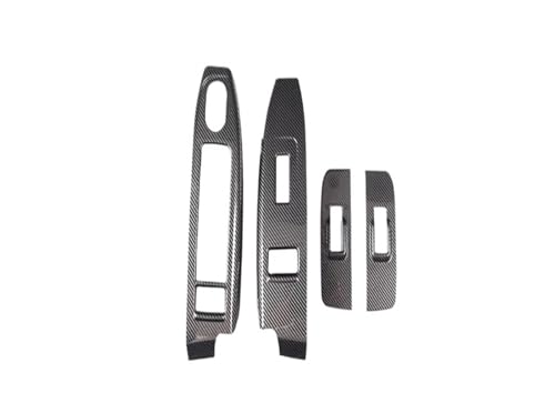 Compatible With Hummer H3 2005-2007 Stainless Steel Carbon Car Door Window Glass Lift Switch Frame Cover Trim Sticker Accessories