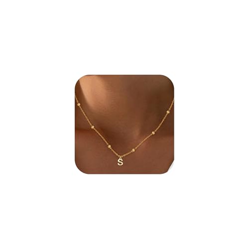 BLThing Dainty Gold Necklace for Women - Dainty Letter Necklace