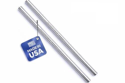 Made in USA 8.5" Stainless Steel Straw Set of 2 – FOR OPEN S...