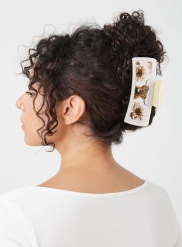 Tobeffect Western Hair Clips For Women 4 Inch Large Leather Claw Clips For Thick Long Hair, Big Square Jaw Clip Western Hair Accessories Aesthetic Cowgirl Stuff Gift For Women Girls thumb #2