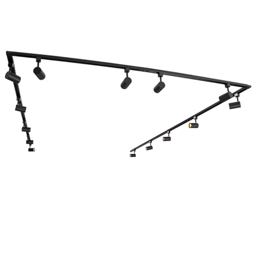 QAZQA - Modern Modernes 1-Phasen-Schienensystem Komplettset I Spotlight I Deckenspot I Deckenstrahler I Strahler mit 14 Spot I Spotlight I Deckenspot I Deckenstrahler I Strahler I Lampe I Leuchtes sch