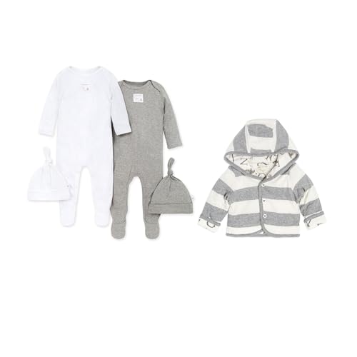 Image of Burt's Bee Baby Infant Boys' 100% Organic Cotton Long Sleeve Jumpsuit Set with Jacket
