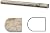 Philadelphia Travertine HONED 3/4" X 12" Bullnose Trim Liner Tile -1 Piece