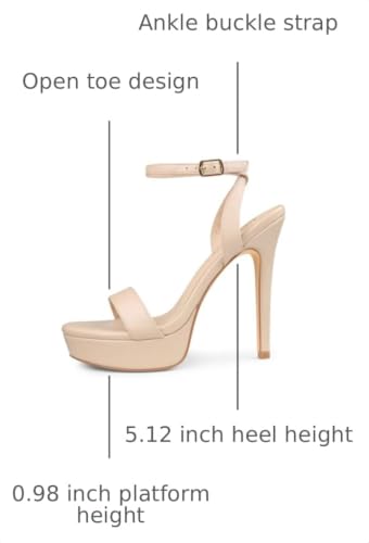 Image of MERUMOTE Women's Open Toe Stiletto High Heels | Platform Stiletto Sandals, Platform Sandal Heels, Heels for Women Sexy