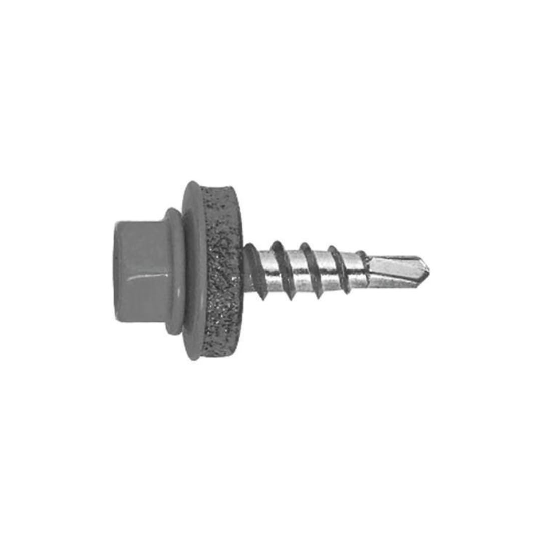 Vis tôle étanche RAL 9006 avec rondelle P14 pour fixations bois