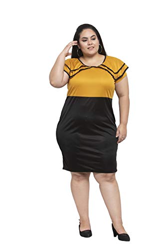 Image of Flambeur Women's Crepe Bodycon Knee-Length Dress